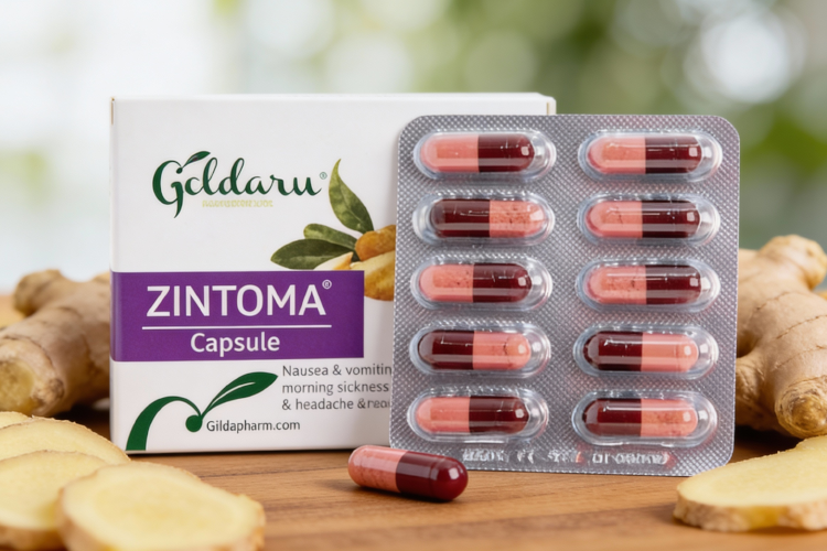 کپسول زینتوما با زنجبیل برای کاهش تهوع در بارداری